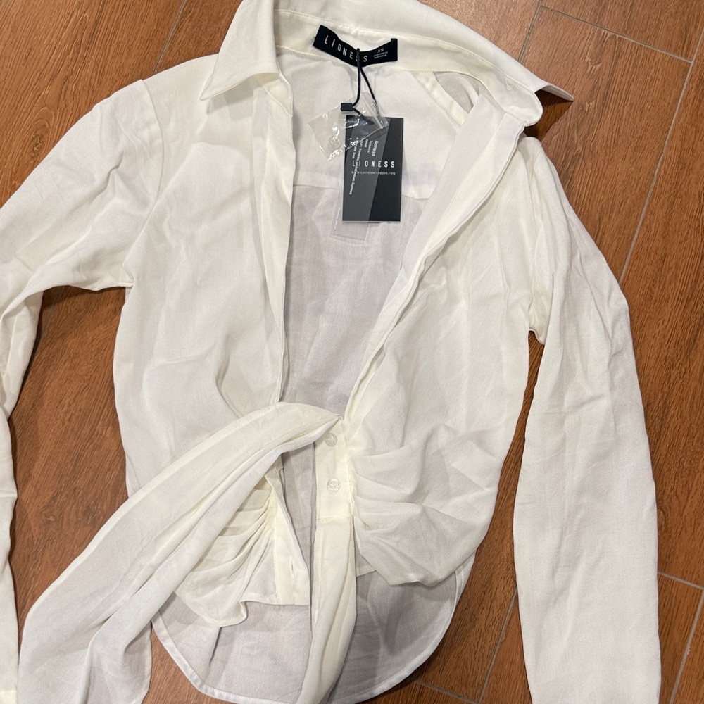 Lioness White Button Down Shirt